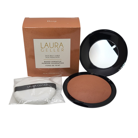 2 Pack Laura Geller Double Take Baked Versatile Powder Foundation Deep .09 oz - Picture 1 of 7